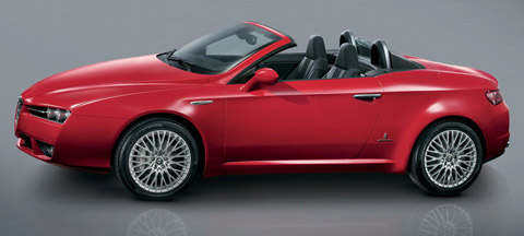2006 Alfa Romeo Spider red side view