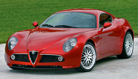 2007 Alfa Romeo 8C Competizione red front view