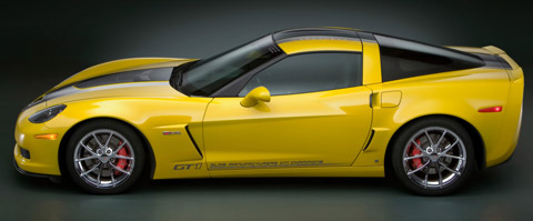 2009 Chevrolet Corvette GT1 Championship Edition yellow side view