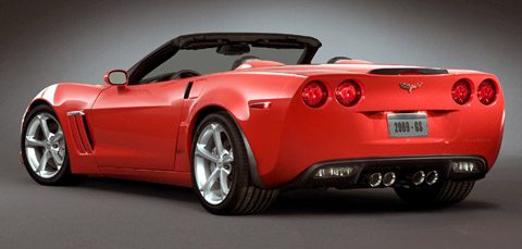 2010 Corvette Grand Sport red back view